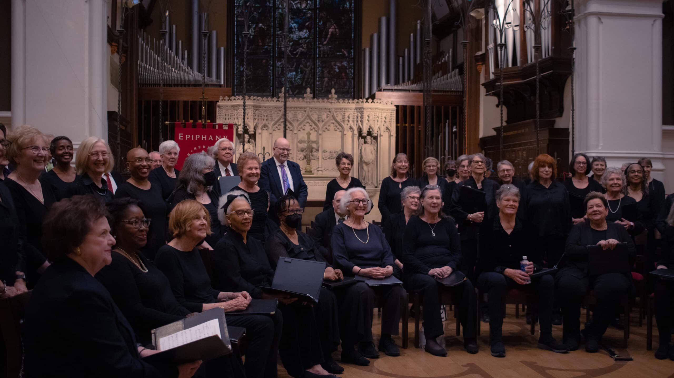 Singers from the Encore Chorale of Washington, DC and Hayes Wellness Center at their Spring 2024 performance.