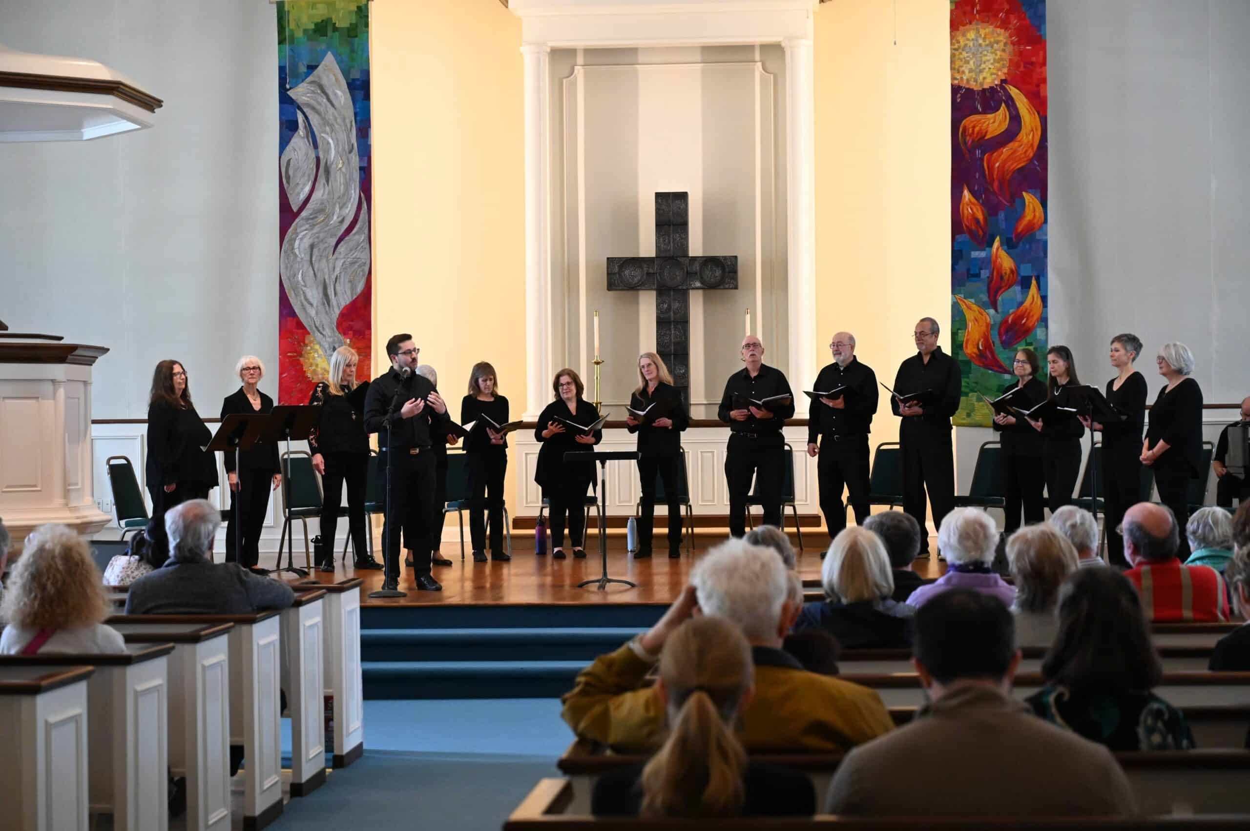 Encore singers from the Encore Chorale of Northeast Ohio performing a concert from April 2024.